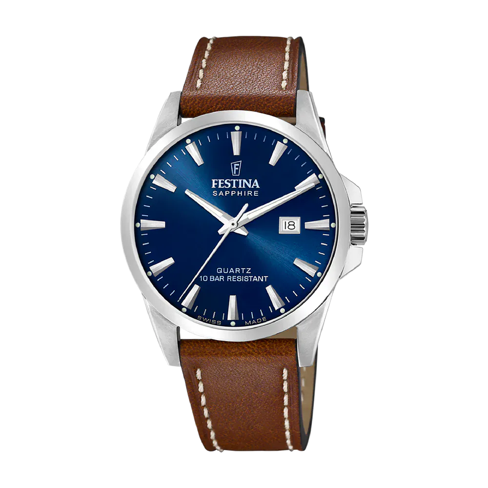 Festina Swiss Classic 41mm Blue Dial Men's Watch F20025/3