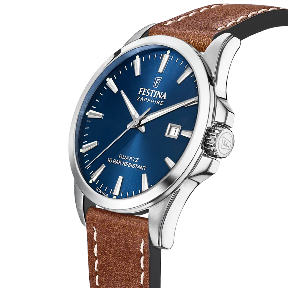 Festina Swiss Classic 41mm Blue Dial Men's Watch F20025/3