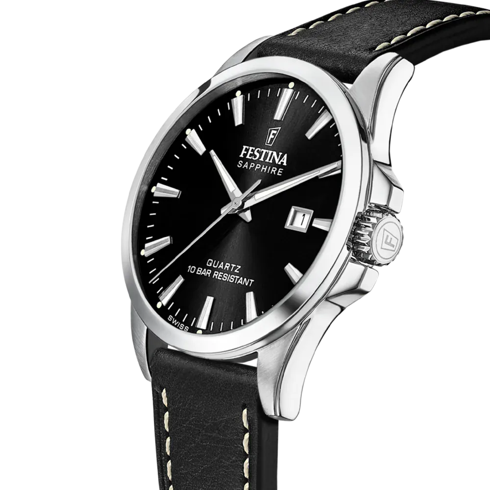 Festina Swiss Classic 41mm Black Dial Men's Watch F20025/4