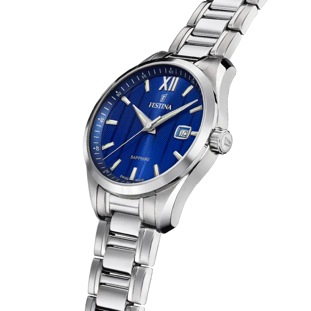 Festina Swiss Classic Sapphire 37mm Blue Dial Men's Watch F20026/2