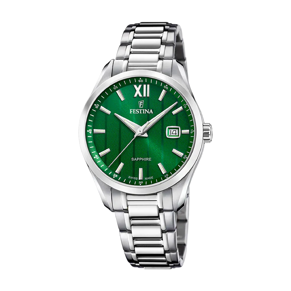 Festina Swiss Classic Sapphire 37mm Green Dial Men's Watch F20026/3