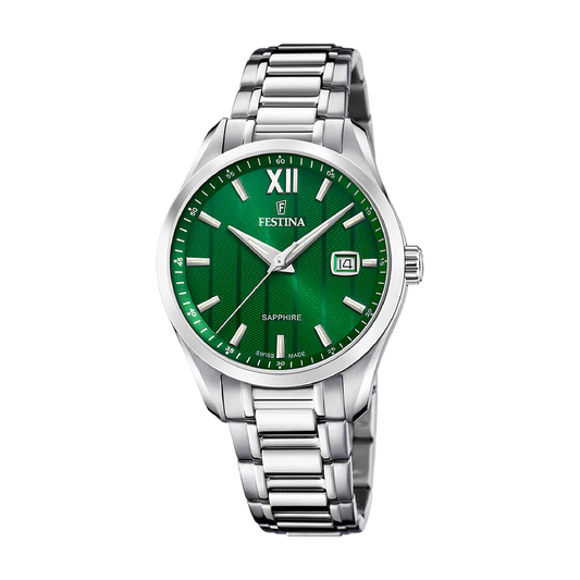 Festina Swiss Classic Sapphire 37mm Green Dial Men's Watch F20026/3