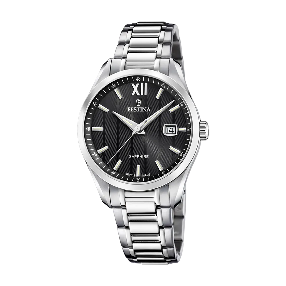 Festina Swiss Classic Sapphire 37mm Black Dial Men's Watch F20026/4