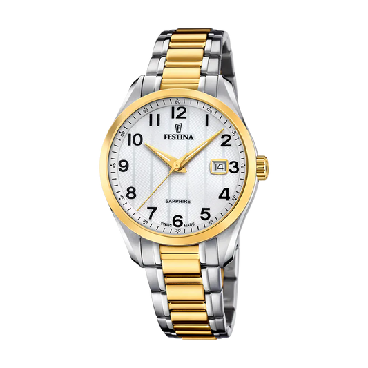 Festina Swiss Classic Sapphire 37mm Silver Dial Men's Watch F20027/1