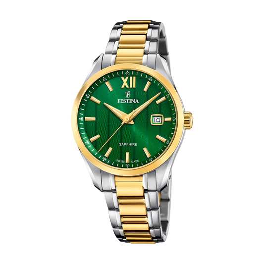 Festina Swiss Classic Sapphire 37mm Green Dial Men's Watch F20027/3