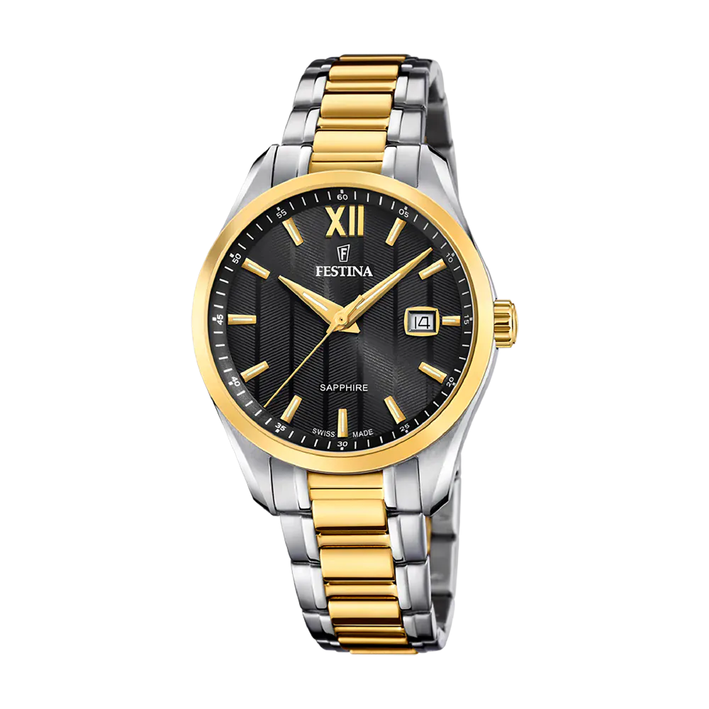 Festina Swiss Classic Sapphire 37mm Black Dial Men's Watch F20027/4