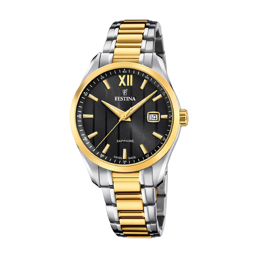 Festina Swiss Classic Sapphire 37mm Black Dial Men's Watch F20027/4