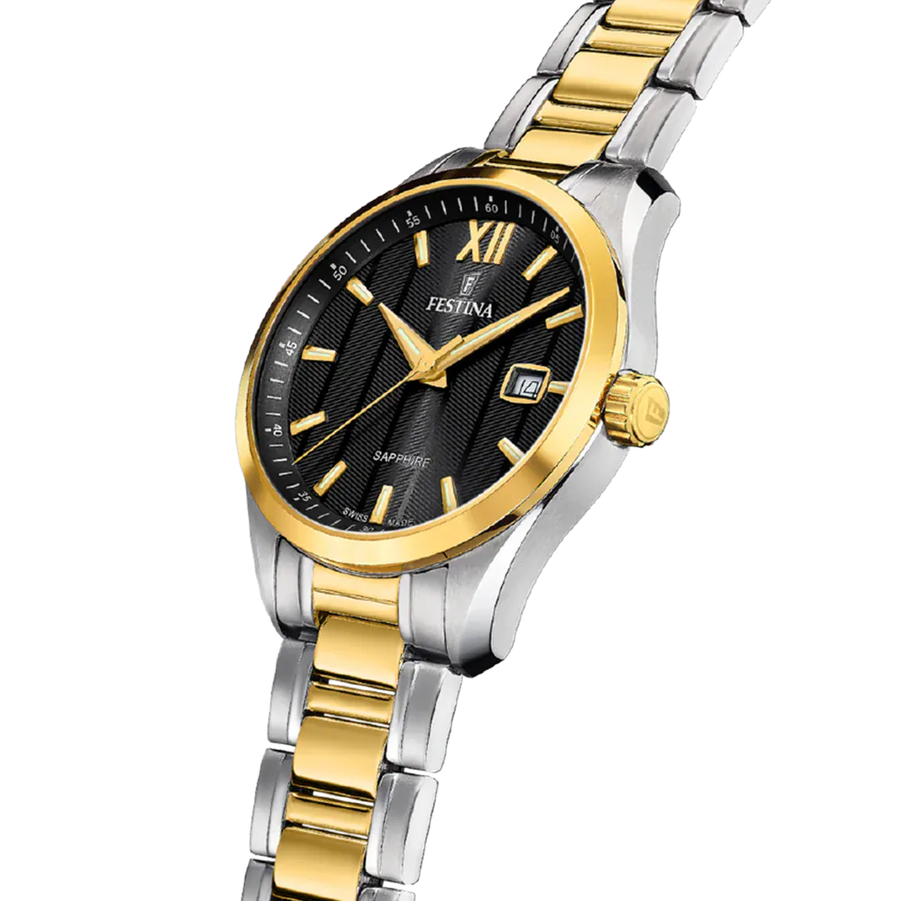 Festina Swiss Classic Sapphire 37mm Black Dial Men's Watch F20027/4