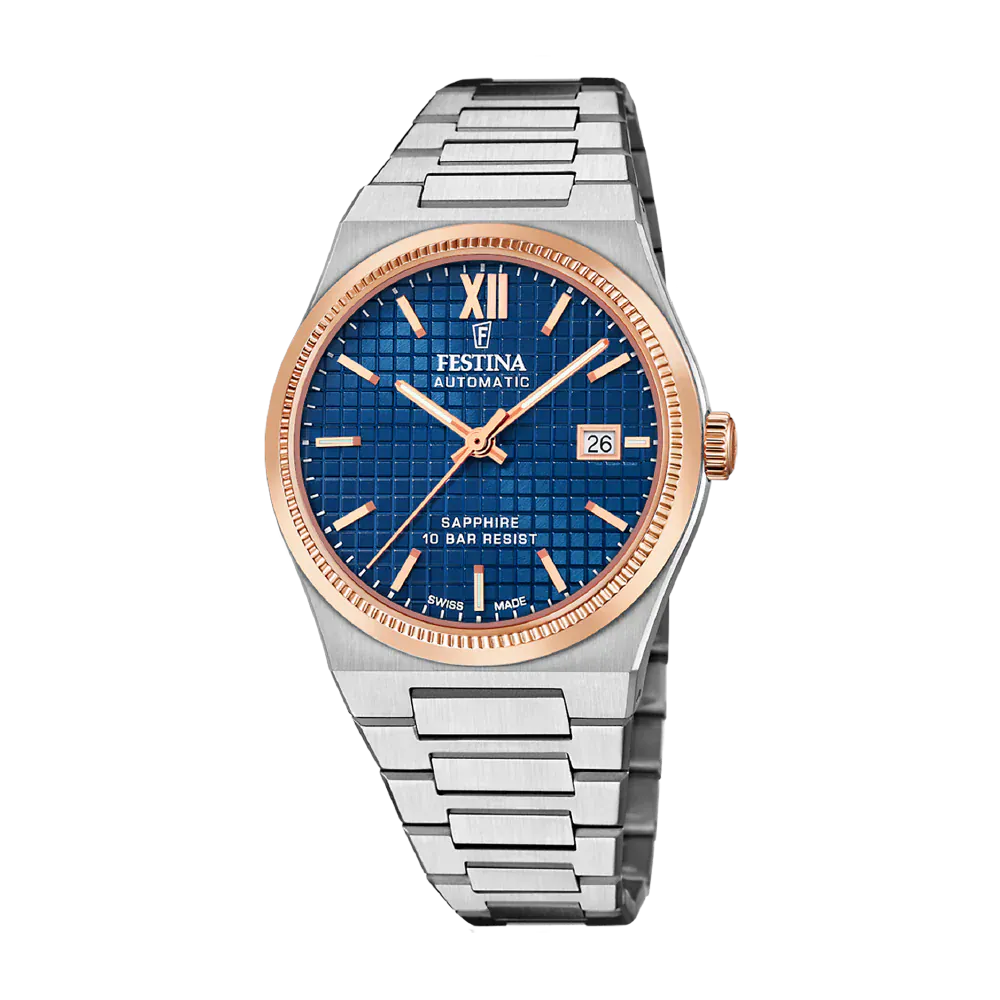Festina Swiss Rivé 40mm Blue Dial Men's Watch F20030/2