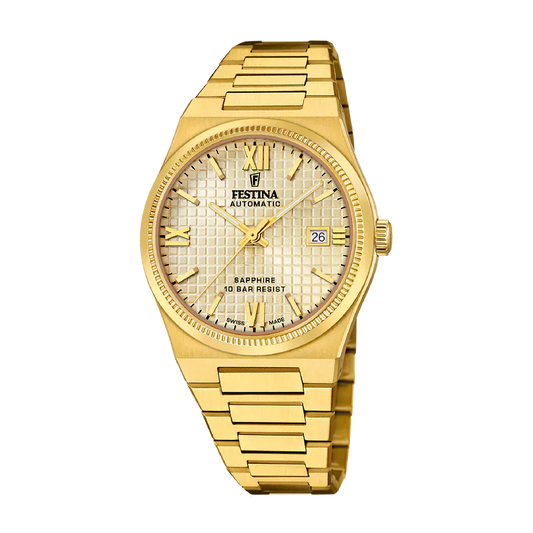 Festina Swiss Rivé 40mm Beige Dial Men's Watch F20032/2