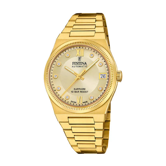 Festina Swiss Rivé 35mm Beige Dial Women's Watch F20033/2