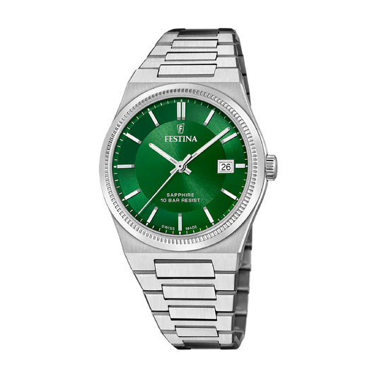 Festina Swiss Rivé 40mm Green Dial Men's Watch F20034/3