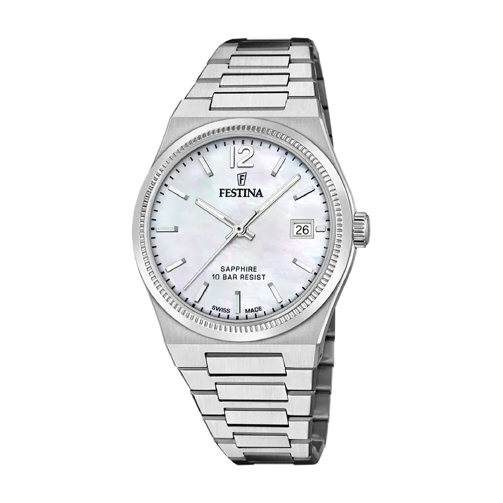 Festina Swiss Rivé 35mm Mother of Pearl Dial Women's Watch F20035/1