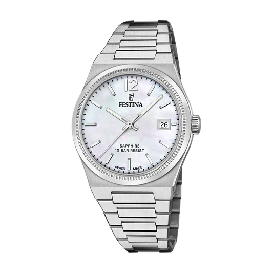 Festina Swiss Rivé 35mm Mother of Pearl Dial Women's Watch F20035/1