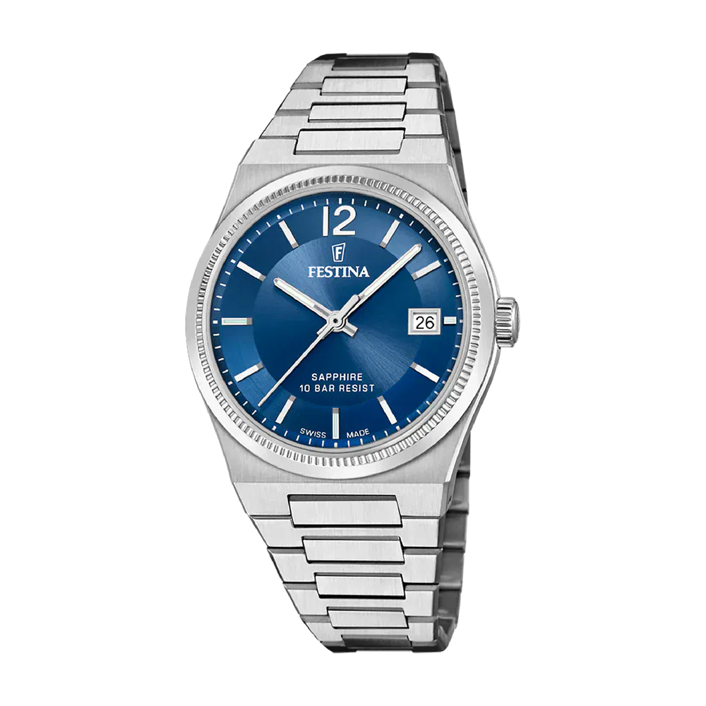 Festina Swiss Rivé 35mm Blue Dial Women's Watch F20035/4