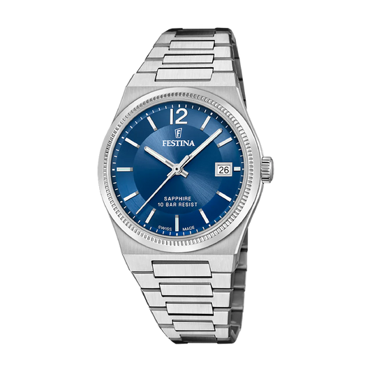 Festina Swiss Rivé 35mm Blue Dial Women's Watch F20035/4