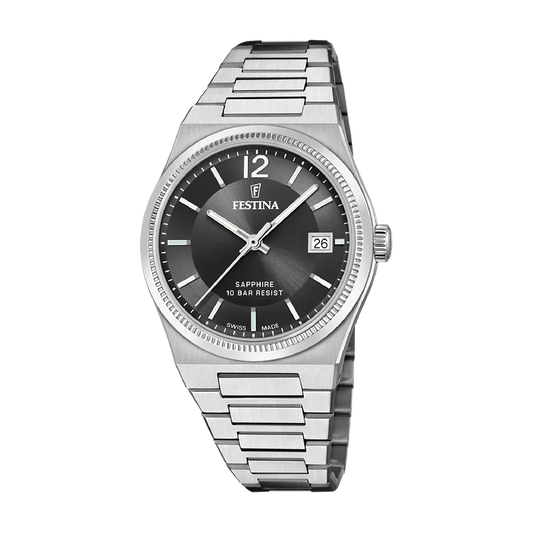 Festina Swiss Rivé 35mm Black Dial Women's Watch F20035/6