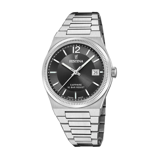 Festina Swiss Rivé 35mm Black Dial Women's Watch F20035/6