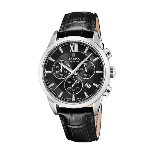 Festina Swiss Chronograph 41mm Black Dial Men's Watch F20041/4