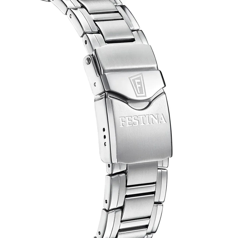 Festina Swiss Chronograph Ceramic 44mm Silver Dial Men's Watch F20042/1