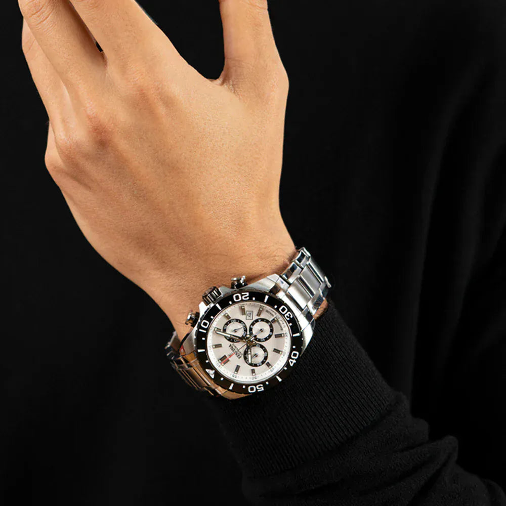 Festina Swiss Chronograph Ceramic 44mm Silver Dial Men's Watch F20042/1