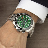 Festina Swiss Made 44mm Chronograph Ceramic Green Dial Men's Watch F20042/3
