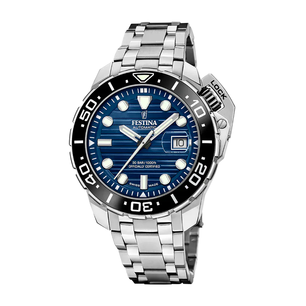 Festina Swiss Made 47mm Odyssey Diver Blue Dial Men's Watch F20043/2