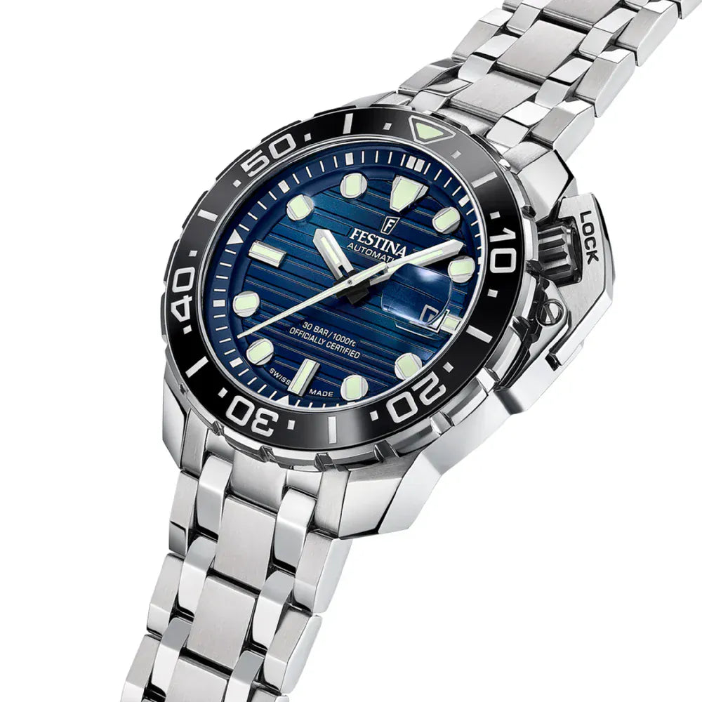 Festina Swiss Made 47mm Odyssey Diver Blue Dial Men's Watch F20043/2