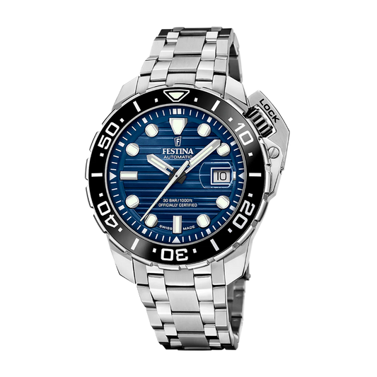 Festina Swiss Made 47mm Odyssey Diver Blue Dial Men's Watch F20043/2