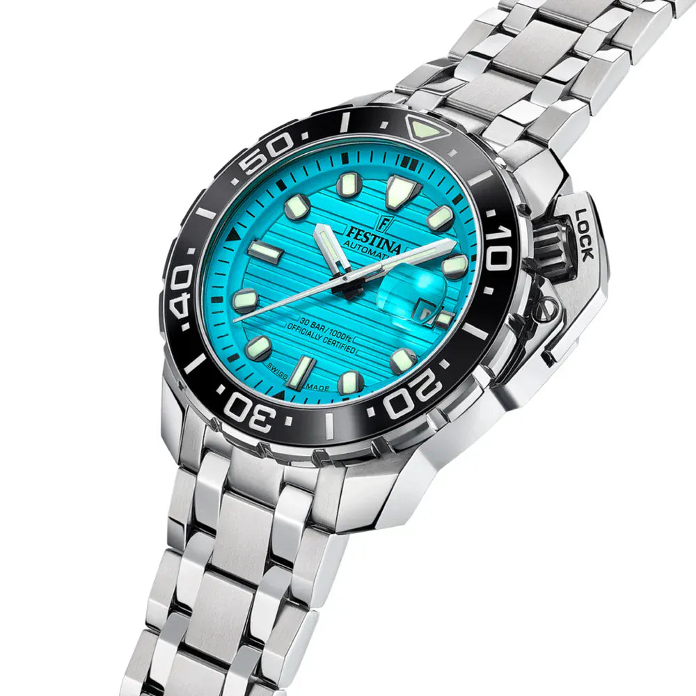 Festina Swiss Made 47mm Odyssey Diver Blue Dial Men's Watch F20043/5