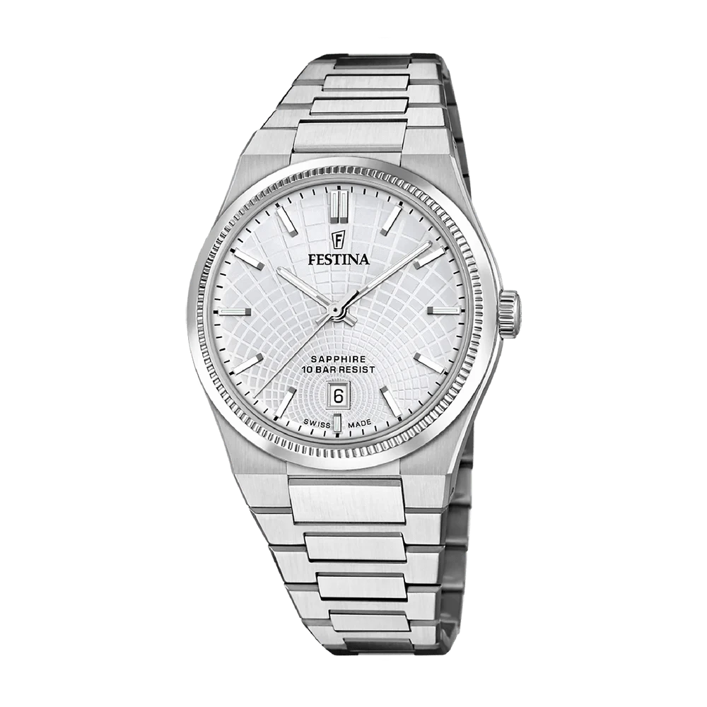 Festina Swiss Rivé 40mm Silver Dial Men's Watch F20051/1