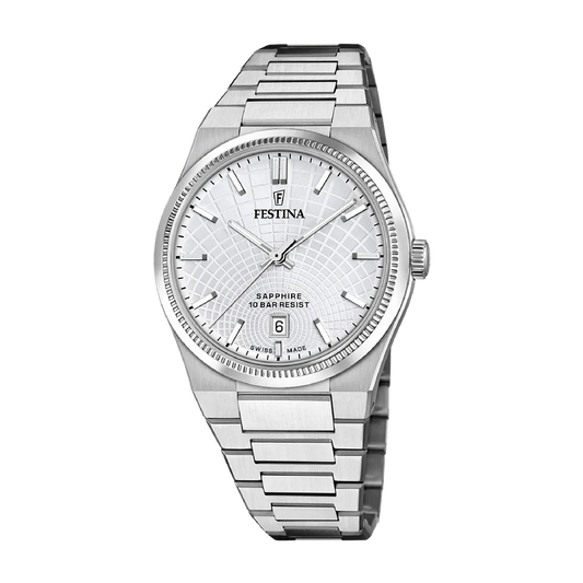 Festina Swiss Rivé 40mm Silver Dial Men's Watch F20051/1