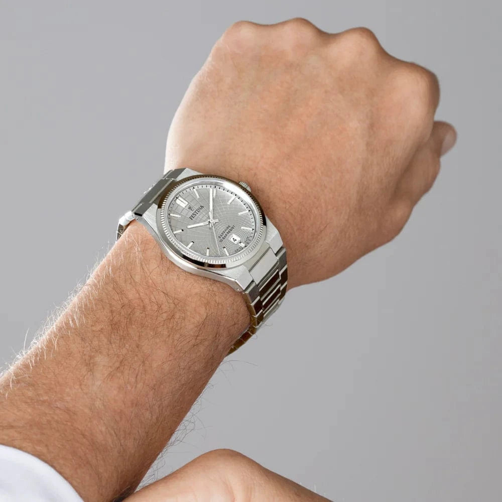 Festina Swiss Rivé 40mm Grey Dial Men's Watch F20051/2