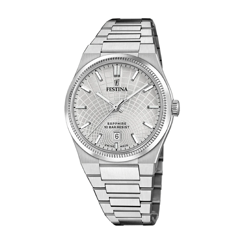 Festina Swiss Rivé 40mm Grey Dial Men's Watch F20051/2