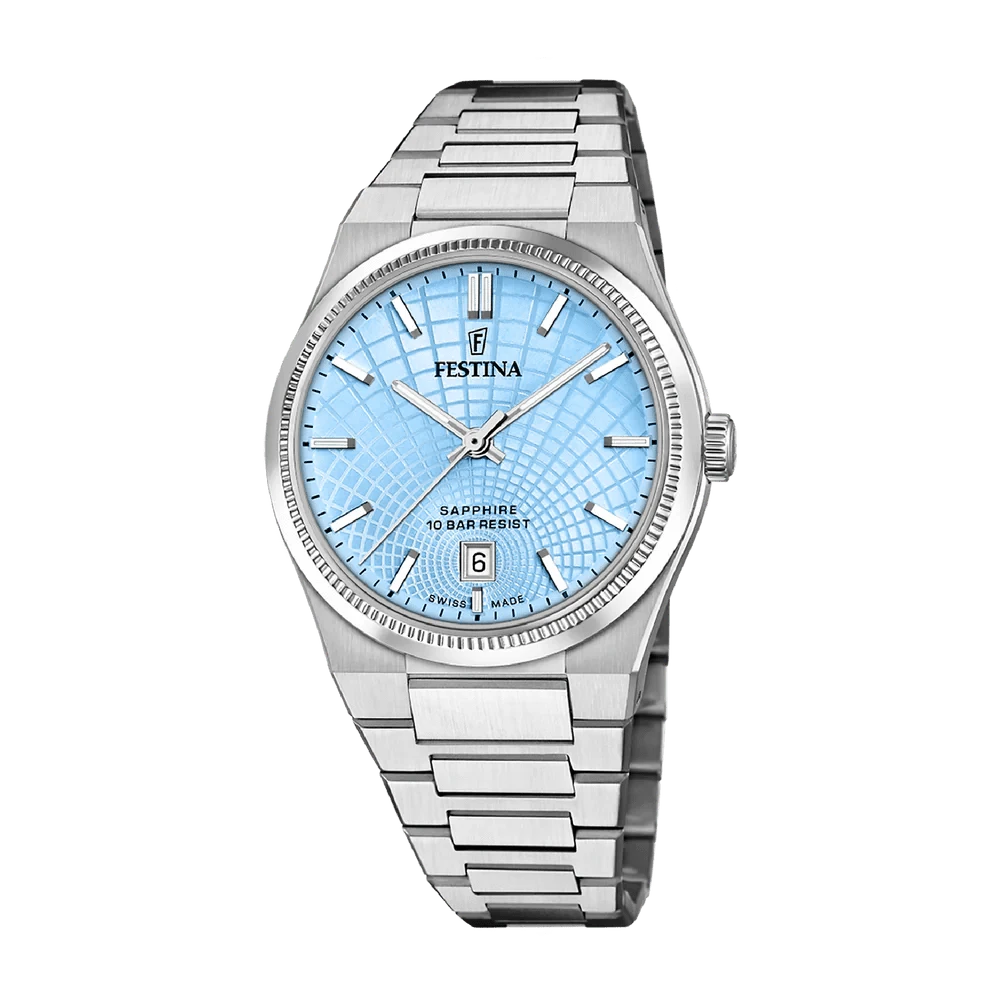 Festina Swiss Rivé 40mm Blue Dial Men's Watch F20051/3