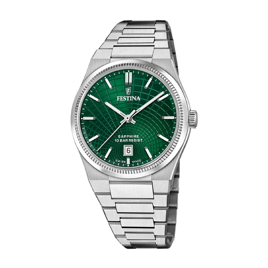 Festina Swiss Rivé 40mm Green Dial Men's Watch F20051/5