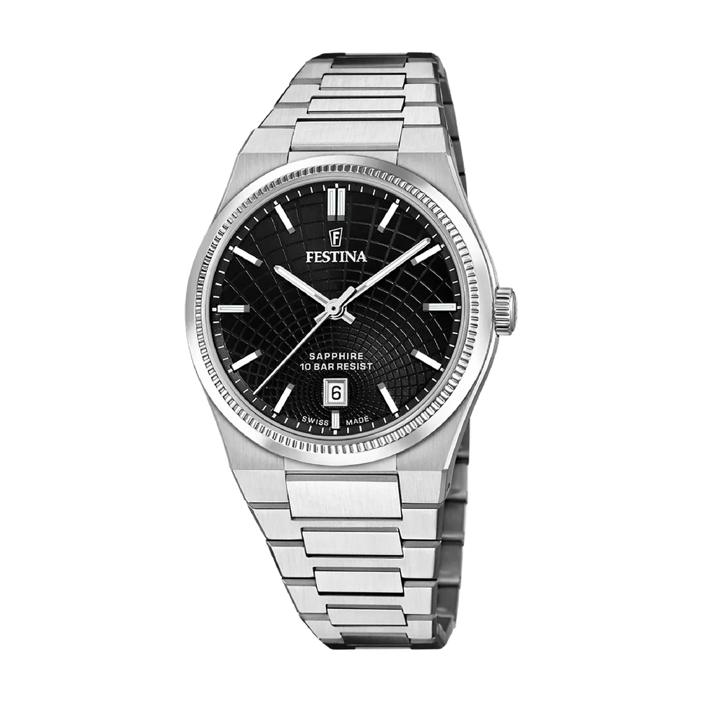 Festina Swiss Rivé 40mm Black Dial Men's Watch F20051/6