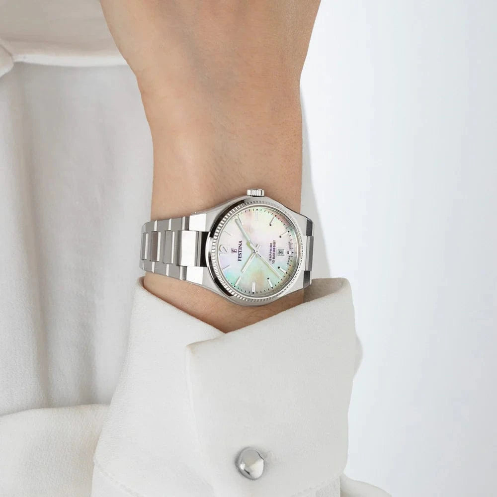 Festina Swiss Rivé 35mm Mother of Pearl Dial Women's Watch F20052/1