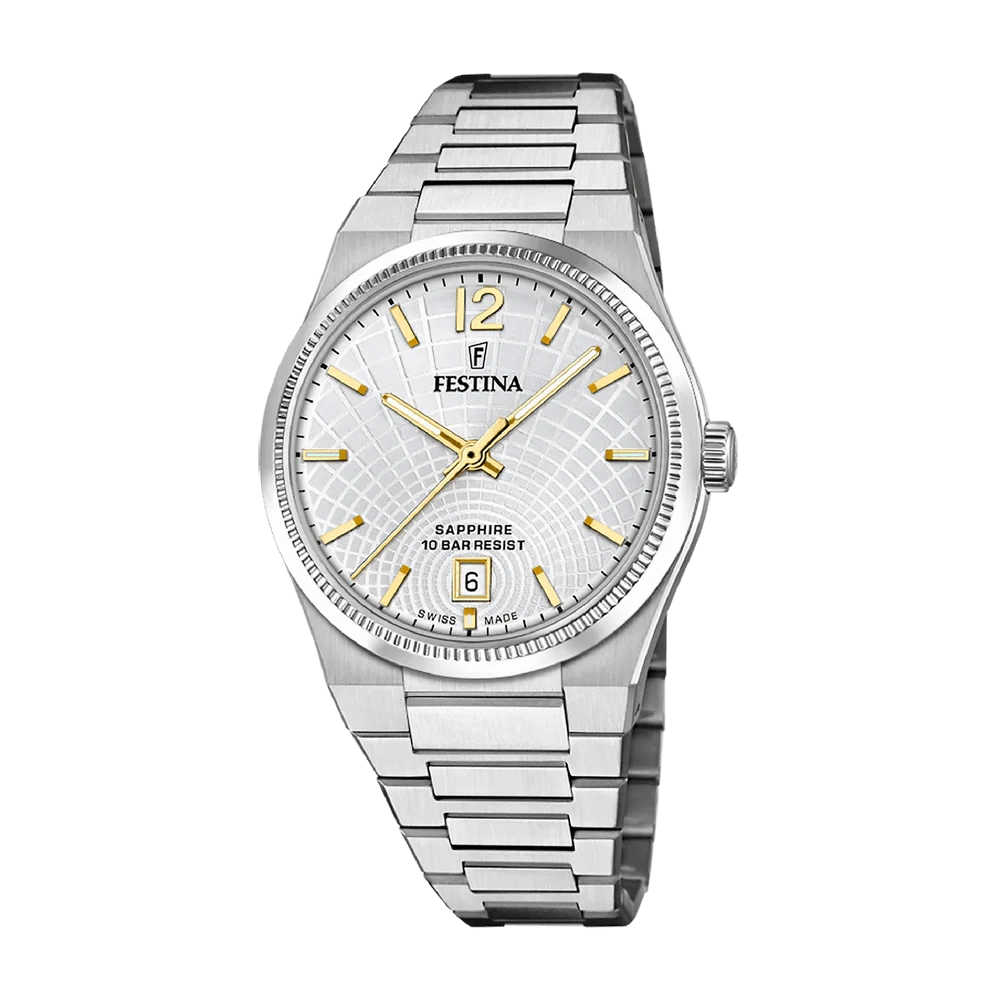 Festina Swiss Rivé 35mm Silver Dial Women's Watch F20052/2