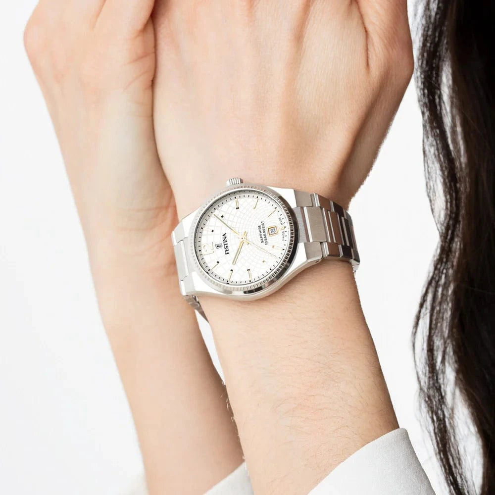 Festina Swiss Rivé 35mm Silver Dial Women's Watch F20052/2