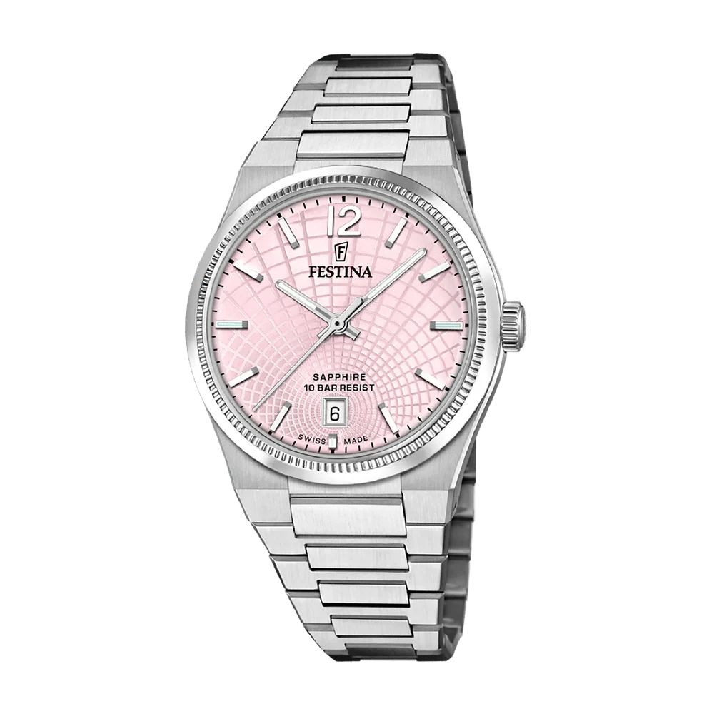 Festina Swiss Rivé 35mm Pink Dial Women's Watch F20052/3