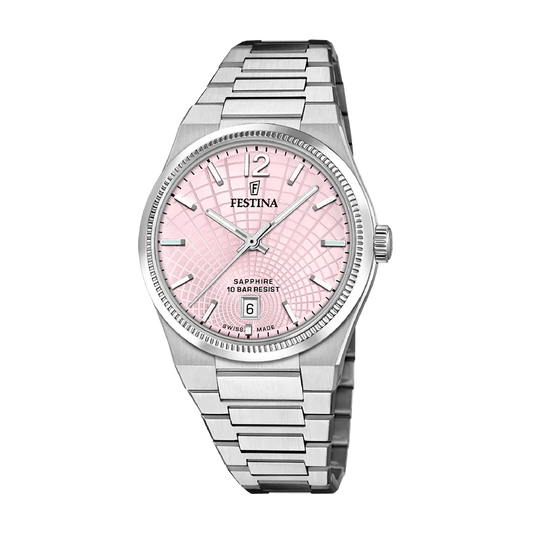 Festina Swiss Rivé 35mm Pink Dial Women's Watch F20052/3