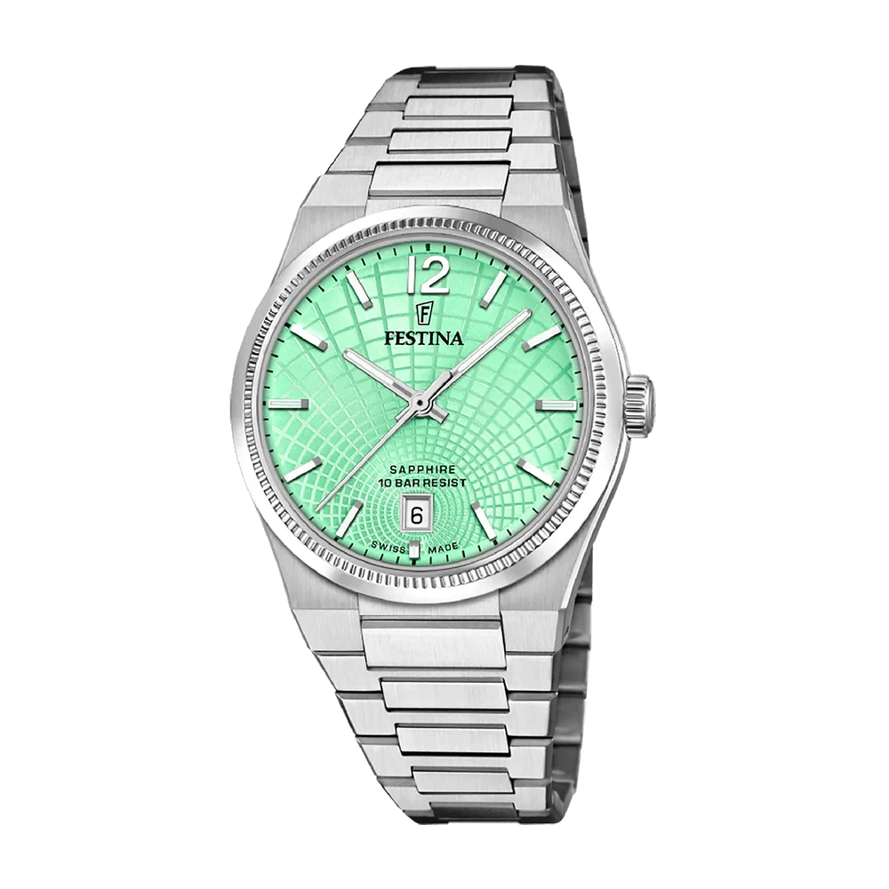 Festina Swiss Rivé 35mm Green Dial Women's Watch F20052/4