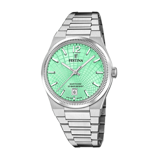 Festina Swiss Rivé 35mm Green Dial Women's Watch F20052/4