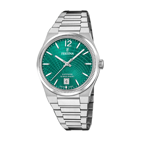 Festina Swiss Rivé 35mm Green Dial Women's Watch F20052/6