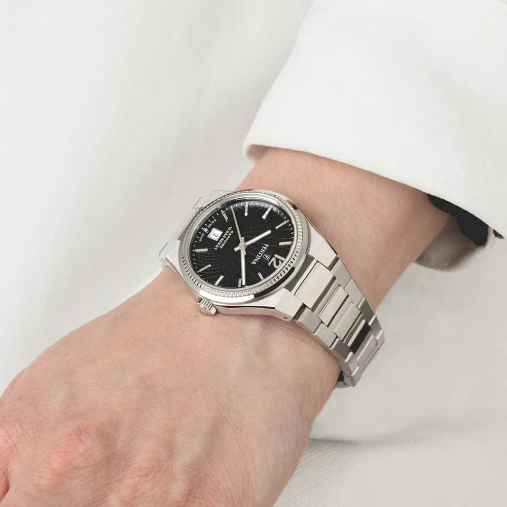 Festina Swiss Rivé 35mm Black Dial Women's Watch F20052/8