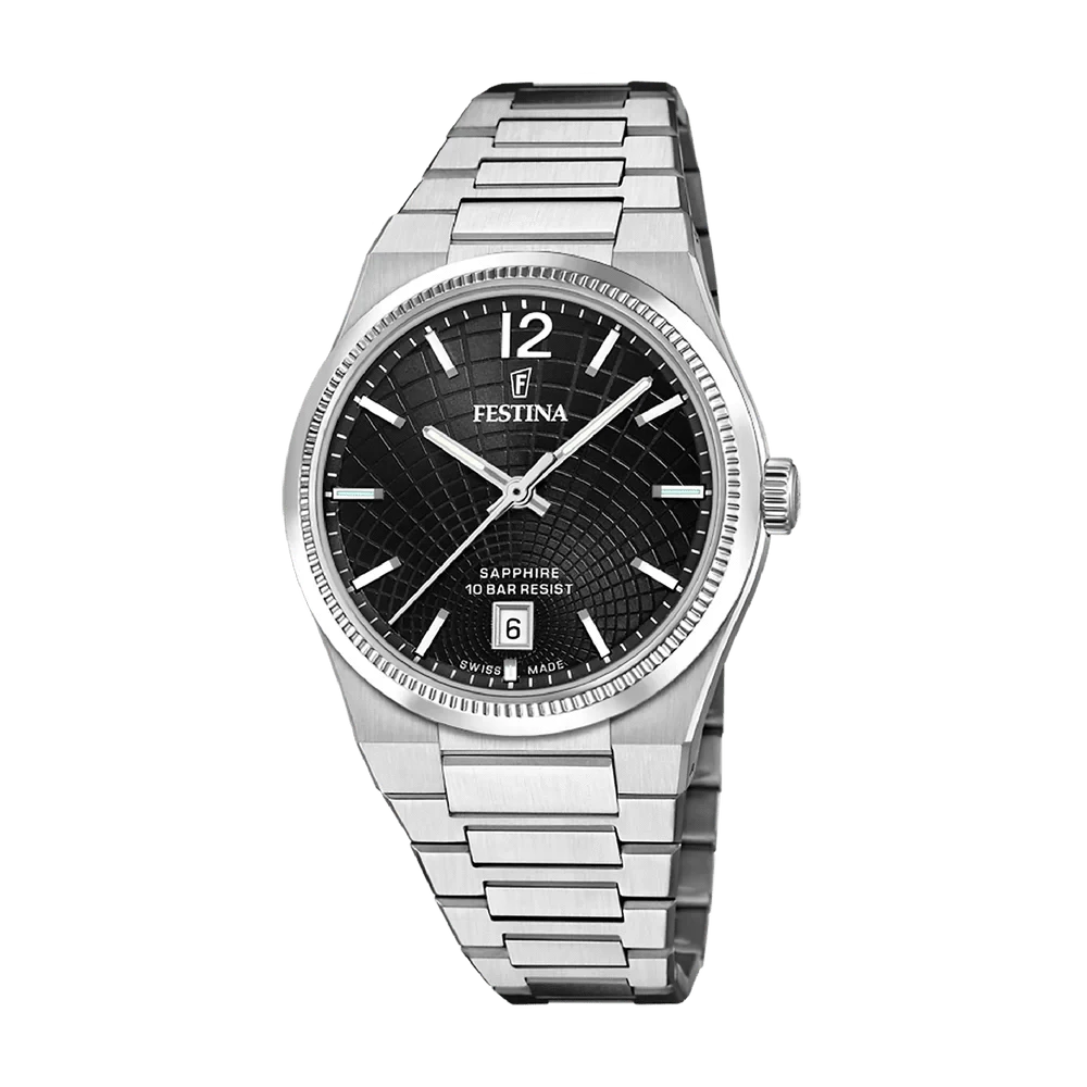 Festina Swiss Rivé 35mm Black Dial Women's Watch F20052/8