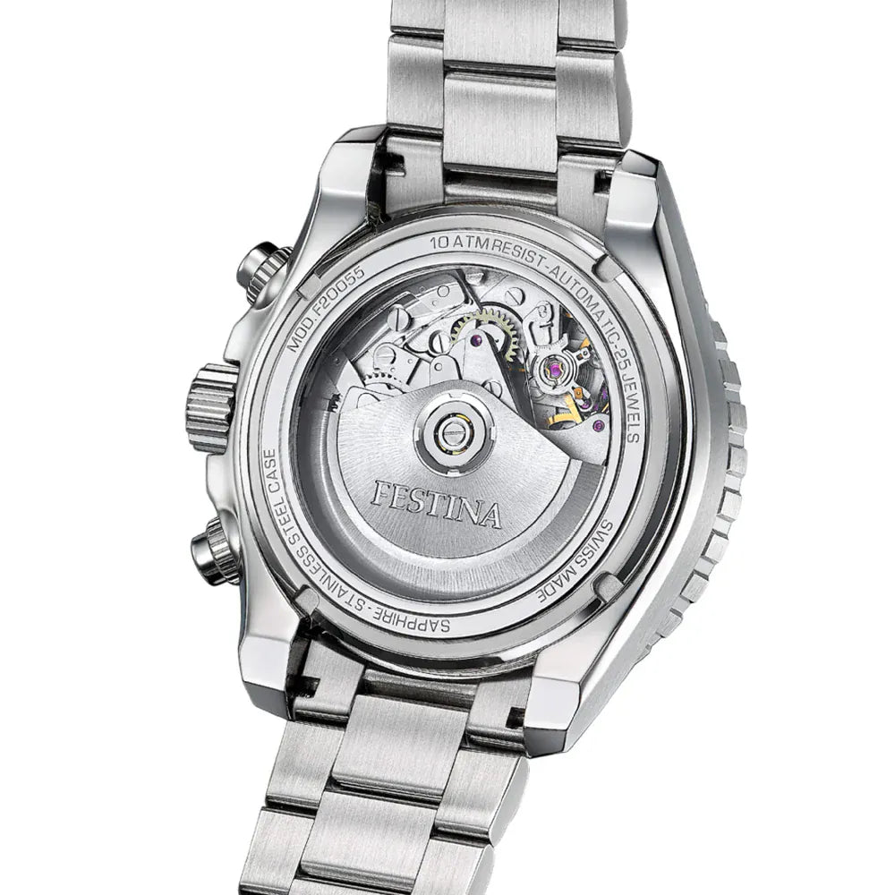 Festina Swiss Made 45mm Aviator North Chrono Green Dial Men's Watch F20055/2