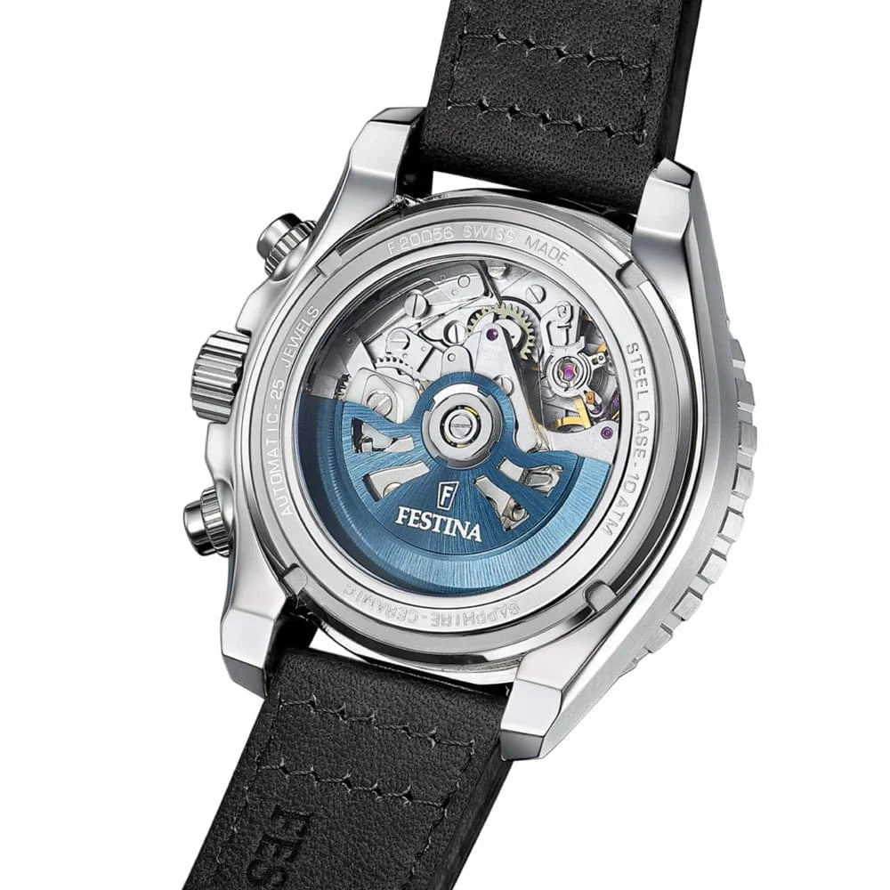 Festina Swiss Made 46mm Aviator North Chrono Black Dial Men's Watch F20056/3