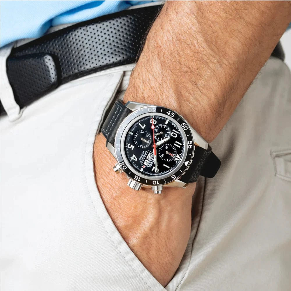Festina Swiss Made 46mm Aviator North Chrono Black Dial Men's Watch F20056/3